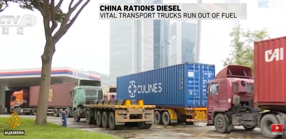 Fig 1: Aljazeera video on truck lines October 2021. Shortages could last for months https://www.youtube.com/watch?v=Sy_uiSlgbIA BBC reporting: China rations diesel amid fuel shortages 29/10/21 Petrol stations in many parts of […]